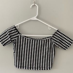 American Apparel Off the Shoulder Crop Top